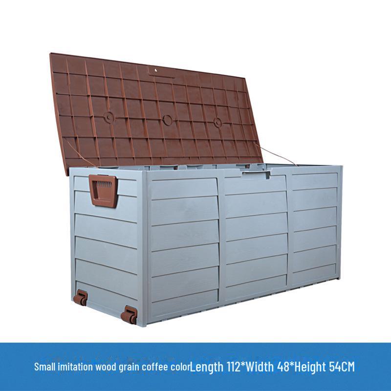 Шкаф для хранения вещей в саду: Водонепроницаемый и солнцезащитный ящик-перекидной верх для использования во дворе семьей на вилле