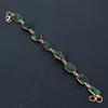 Emerald(Simulated) Gemstone Handmade Copper New Year Gift Bracelet 7-8" D4v64