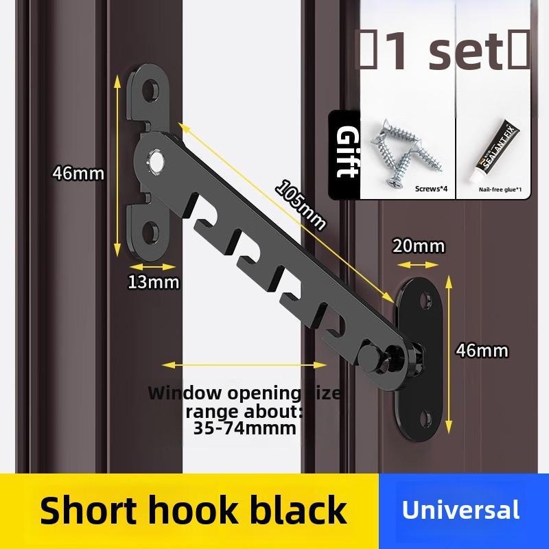 Замок безопасности для детей на окна и двери - ветрозащитный крючок
