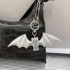 Cute Flocking Bear Doll Keychain Pile Coating Bag Pendant Fashion Bat Bear Keyring  Backpack Decor