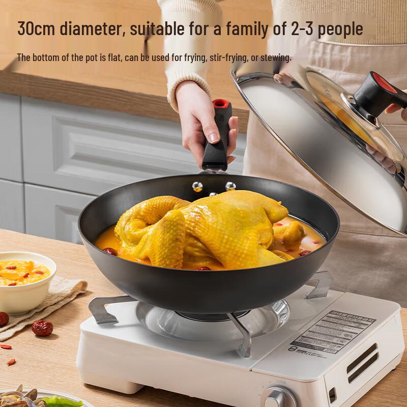 COOKER KING Чугунный вок без покрытия 34 см