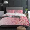 Pink Cherry Blossom Flowers Butterfly Bedding Set 3Pcs Duvet Cover Pillowcase Kids Adult Quilt Cover Double Bed Set Home Textile