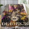 D-Deadlock Throw Soft Flannel Throw Summer AC Blanket Lightweight Cool Nap Blanket for Sofa Bed Couch Travel