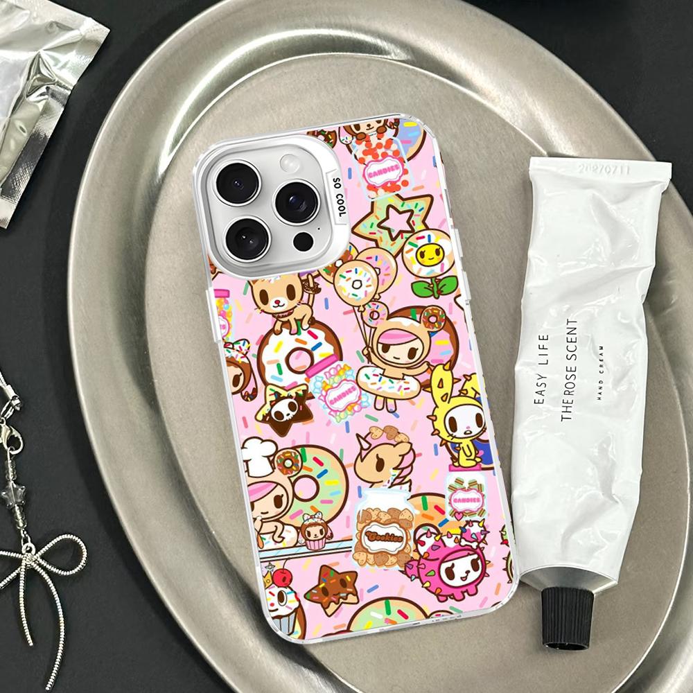 Япония Tokidoki Аниме Чехол для Телефона Для IPhone 16 15 14 13 12 11 Pro Max X XR XSMAX 8 7 Plus Матовый Ударопрочный Задний Чехол