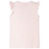 T-shirt enfants avec manches à volants rose pâle 92/104/116/128/140