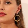 Серьги-кольца в стиле хип-хоп с золотым геометрическим узором, простые модные серьги в стиле темперамент, женские украшения для вечеринок, подарок на день рождения