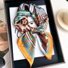 Design Gorgeous Saddle Brand Square Scarf Woman New Silk Scarf Women Bandana Luxury Headband Hijab Foulard Neckerchief