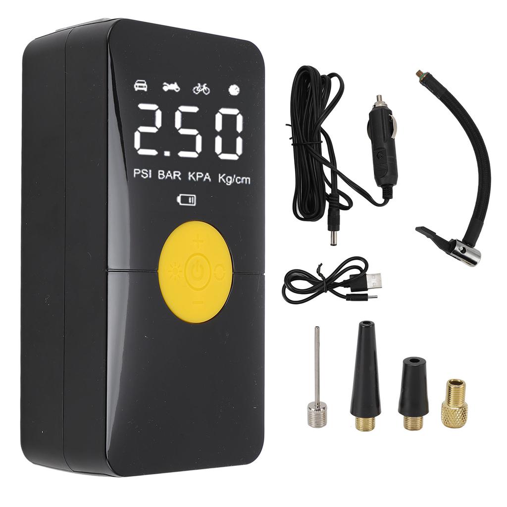 Tire Inflator Portable Air Compressor 120W 150PSI 4000mAh Cordless Air Pump with Pressure Gauge for