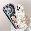Cute Cartoon Pattern Cream Texture Casing Wavy Edge Soft Silicone Cover Phone Case for Huawei Honor Infinix Tecno iPhone