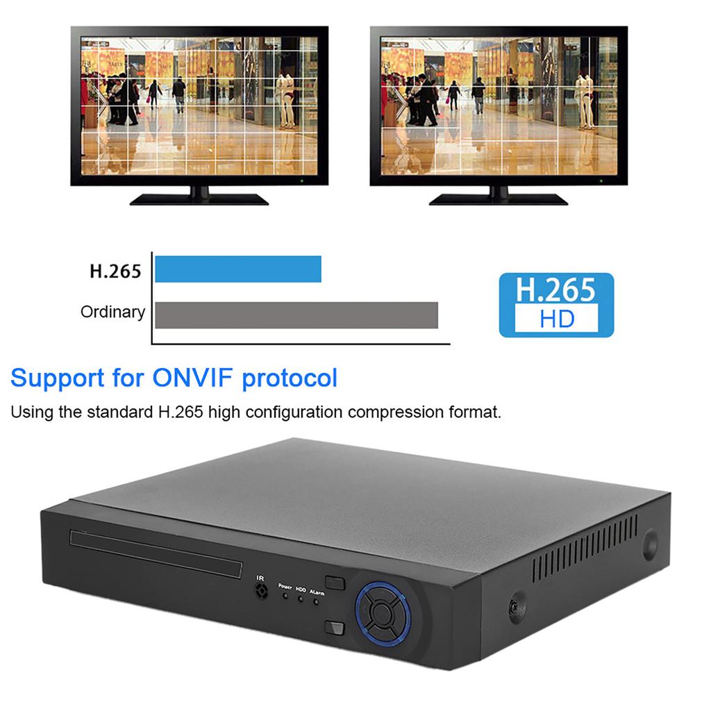 5MP HD 9CH H.265 NVR Net Harddisk Digital Network Video Recorder for ONVIF