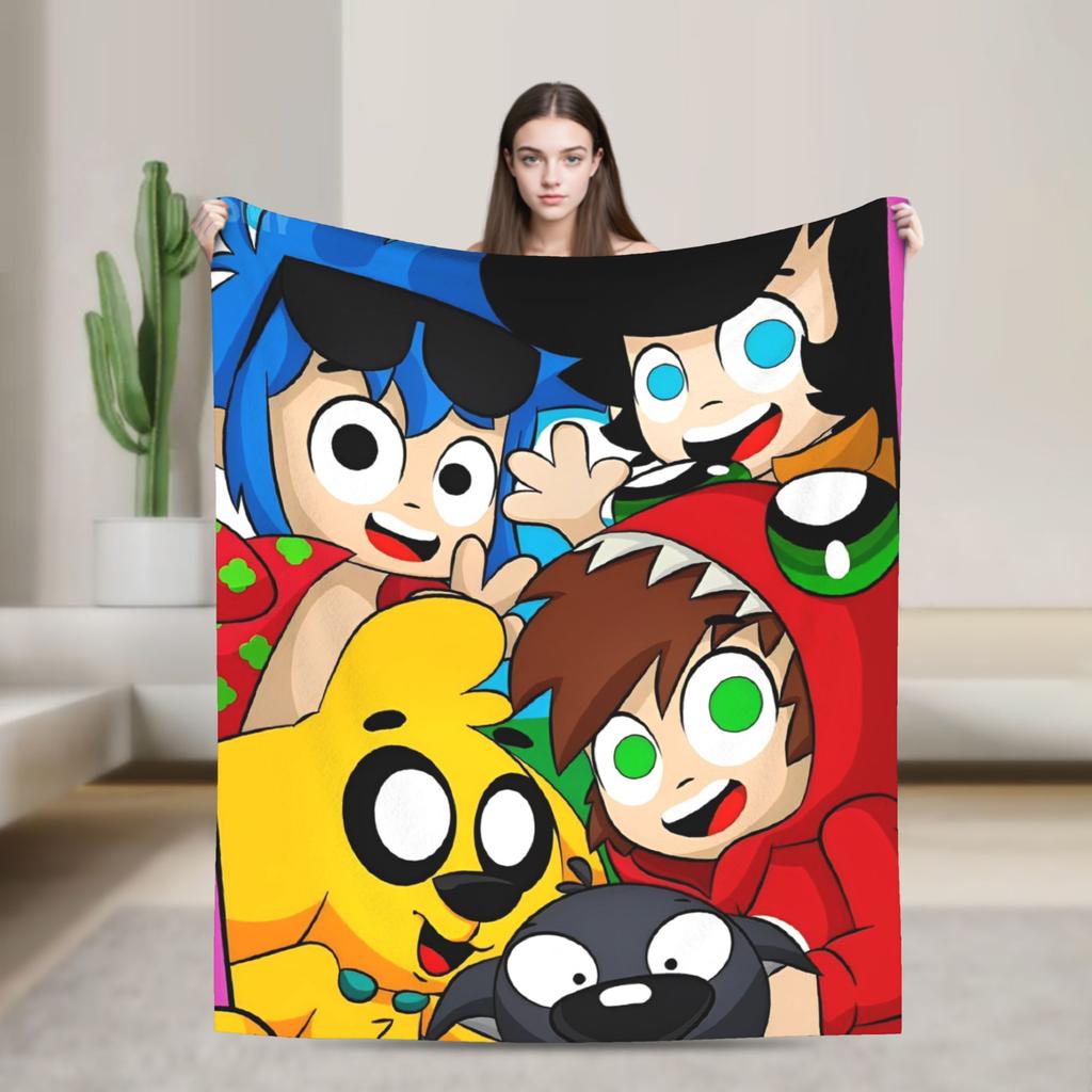 Soft Warm Blanket Picnic Mikecracked Mikes Throw Blanket Flannel Bedspread For Outdoor Comfortable Sofa Bed Cover