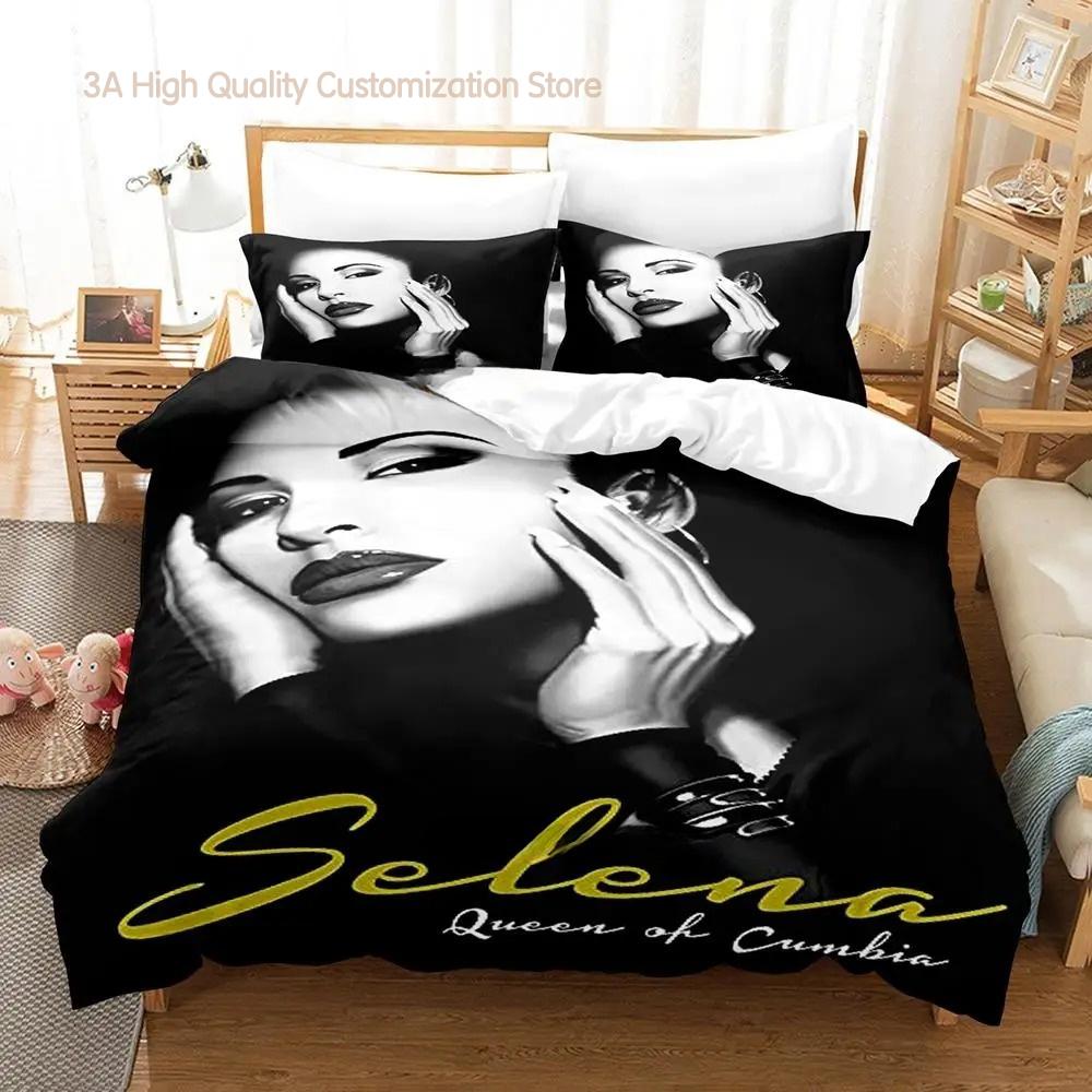 Популярный комплект постельного белья Селены Кинтанилья Односпальный Двуспальный Полный Queen King Размер Комплект для кровати Взрослая спальня Комплекты пододеяльников Комплект простыней