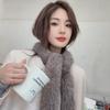 New Ins Temperament Light Luxury Mink Hair Scarve Versatile Fur Solid Colour Scarve Winter Narrow Section Ladies Scarve