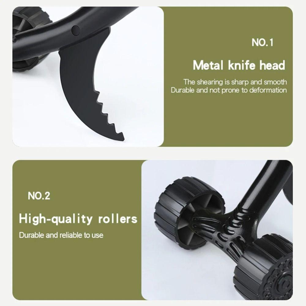 Effective Root Removal Weed Remover Sturdy Clamp Stand-up Weed Puller  Weeding Tool with Wheel