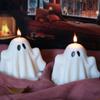 1/2pcs Halloween Ghost Candle Handcrafted Scented Candle Atmosphere Candle With Spooky Design Gift Fragrance Candle Party Decor