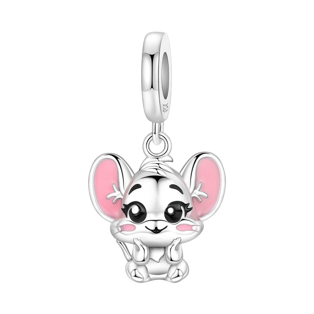 Orstarry 925 Silver Little Bear Pendant Beads Charm Bracelet Jewelry DIY Gifts for Party Animal Lovers