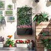 Outdoor Metal Planter, with Back Trellis - Black