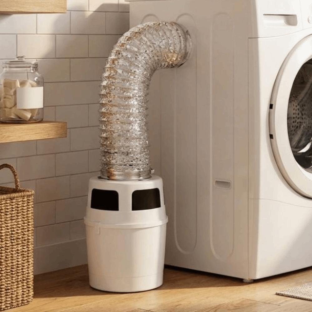 3 in 1 Dryer Lint Trap Kit with Vent Hose Flexible Washer Exhaust Duct Collector Dryer Ventilation