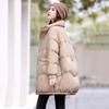 Модные средние и длинные пуховики женские осень и зима 2024 новые модные теплые белые зимние пальто из утиного пуха прилив