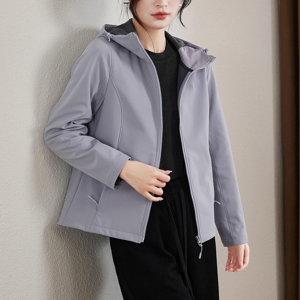 Women's Hooded Zipper Sports and Leisure Short Jacket