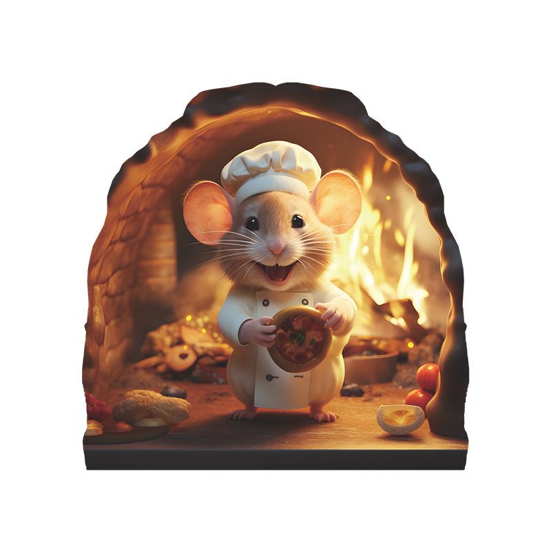 Милая мультяшная наклейка на стену в 3D-стиле 'Мышиная нора', Декор для кухни, гостиной, детской спальни, Угловая наклейка, Креативное веселое украшение интерьера