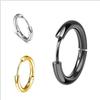 Trendy Unisex Hoops: Simple Titanium Steel Earrings