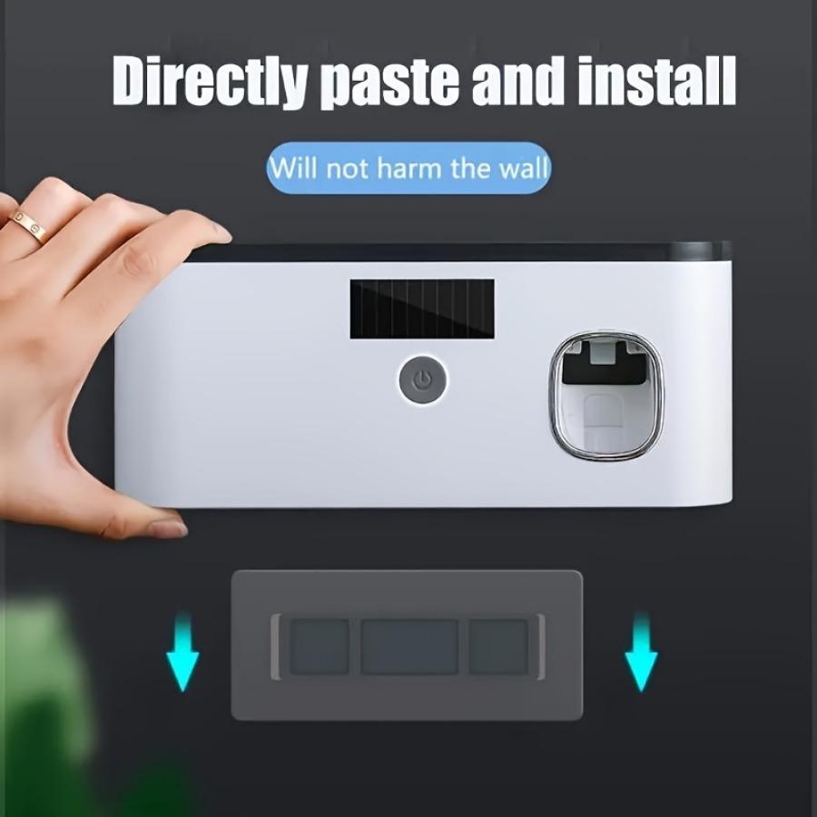 Дозатор для зубной пасты Настенный держатель для зубных щеток без сверления Держатель для зубных щеток с 5 слотами для щеток Органайзер для зубных щеток