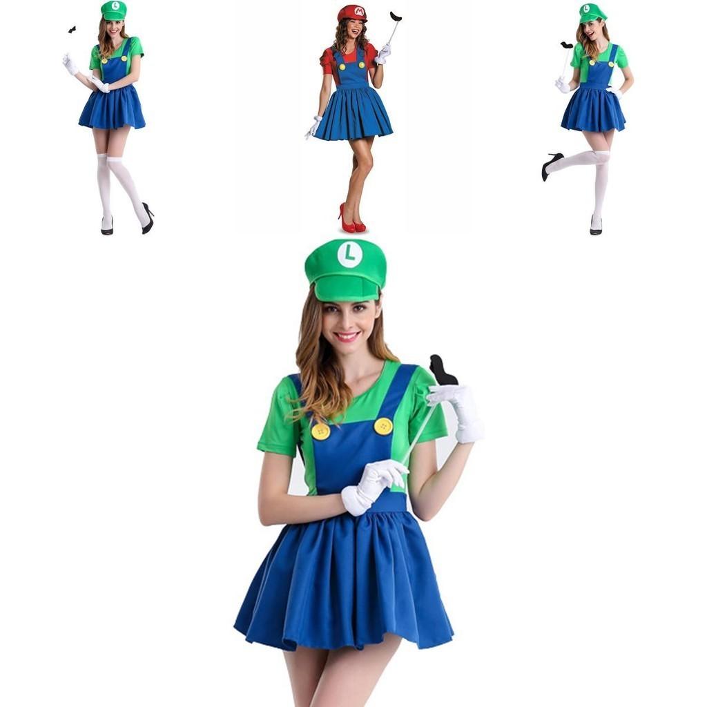 Elegant Luigi Workmen Skirt Version Costume For Women With Perfect Stitches
