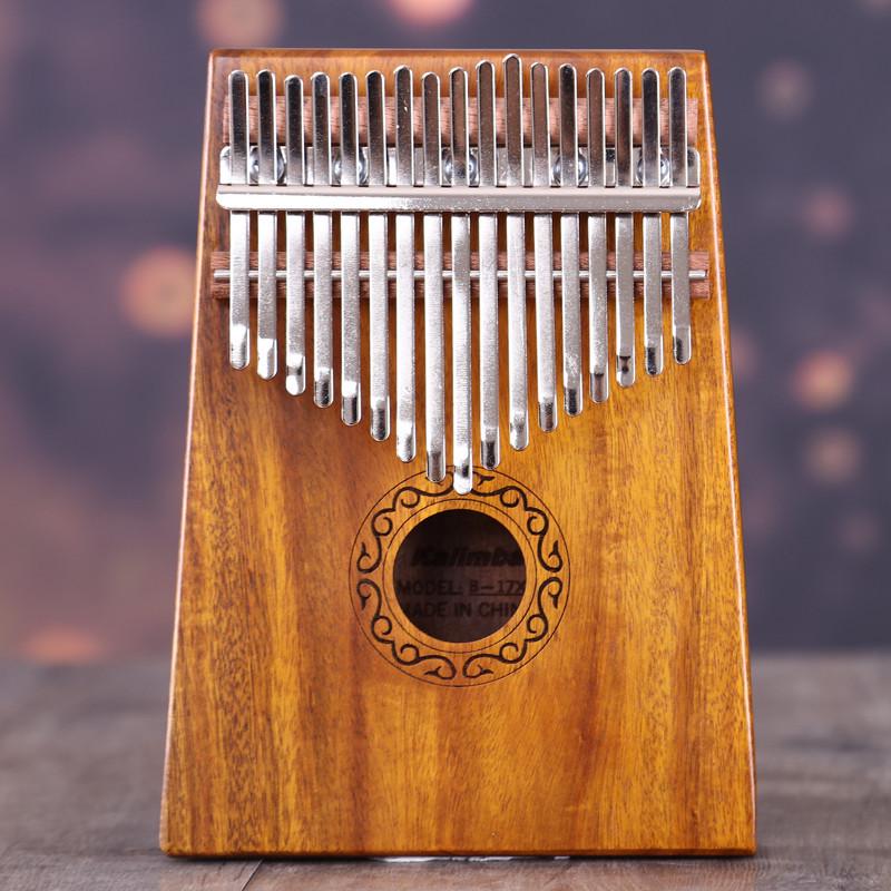 17 Key Kalimba Single Board Wood Thumb Piano Mbira Natural Mini Keyboard Instrument