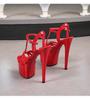 Women's Patent Leather 17CM Super High Heel Sandals Sexy Thin Heel Platform Open Toe Slip On Mules Summer Shoes LFD-181-41