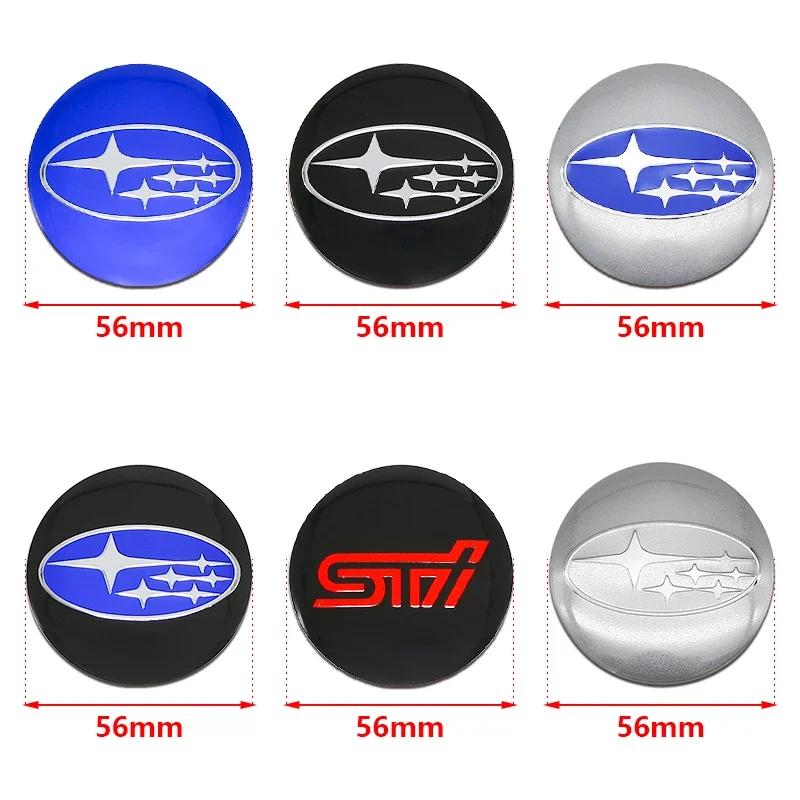 4PCS 56 60mm Car hub cover Wheel Center Stickers Hub Decals for Subaru WRX BRZ DRL XV STI Outback Legacy Forester Impreza Tribec X5