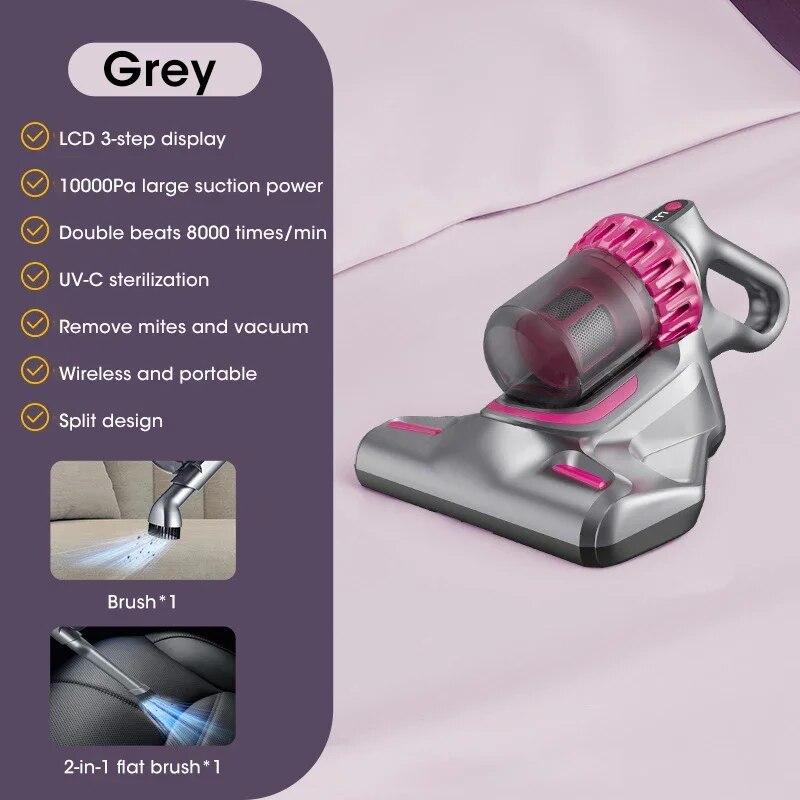 Беспроводной пылесос 3 в 1, удаление клещей, сильная УФ-стерилизация, чистка автомобиля от пыли, бытовой диван-кровать, одеяло, удаление клещей