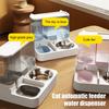 Automatic Cat Feeder 2-in-1 Pet Food Feeder And Water Dispenser with Stainless Steel Bowl for Small Medium Cats And Dogs