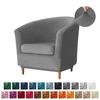 Velvet Tub Sofa Cover Stretch Soft Single Club Bath Sofa Chair Slipcover Bar Counter Armchair Covers with Seat Cover Home Hotel