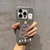 Мультяшный Животный Рождественская Елка Чехол для Телефона для IPhone Чехол для Телефона с Отверстием для Шнурка Кожаная Текстура Противоударный Чехол Защитная Крышка