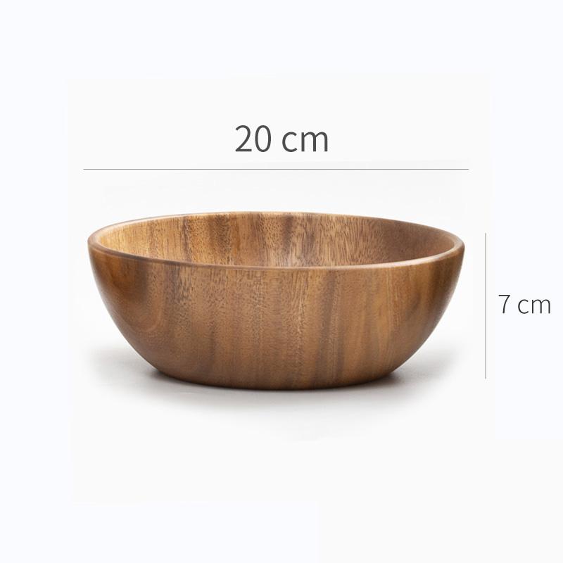 Simplicity Creative Acacia Wooden Bowl Restaurant Wooden Dessert Bowl Salad Bowl Pasta Bowl Snack Bowl Featured Tableware