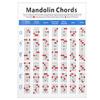 Practical Mandolin Chord Chart Fretboard Notes Coated Paper for Beginners Adult Kid