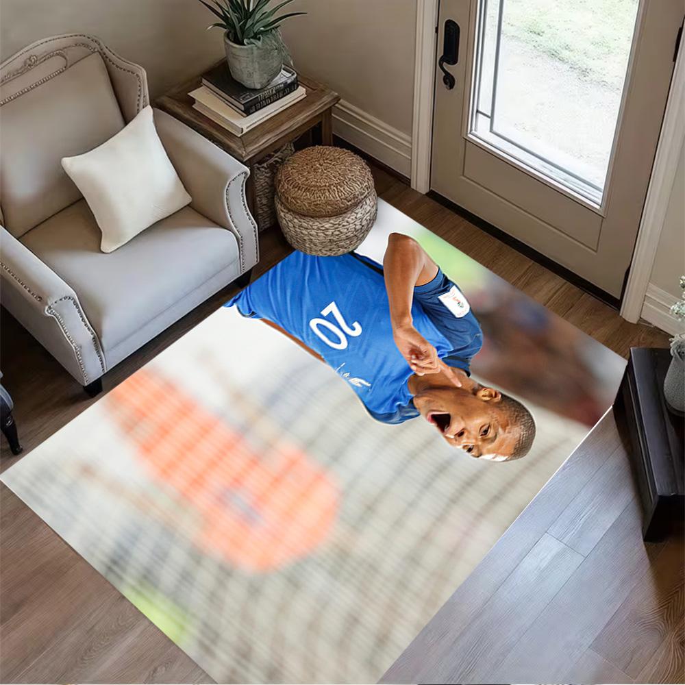 France Football Star Floor Rug Office Rug Suitable for Living Rooms Kitchen Bedrooms Outdoor Antislip Carpet Office home decor