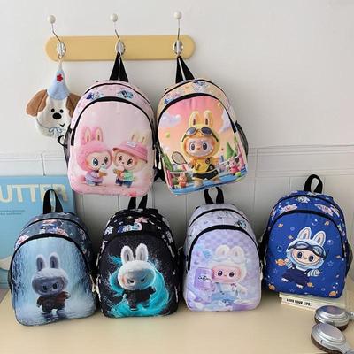 Вместительный детский рюкзак с мультяшным Лабубу для детского сада – Милый и функциональный