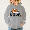 Funny Guinea Pig Nope Print Hoodie Fashion Women Men Casual Tops Pullover Hoodies Harajuku Sweatshirt