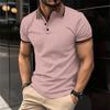 Men's Lapel Buttons Polo Shirt Beach Youth Sportwear Top Fashion Men Short Sleeve T Shirts