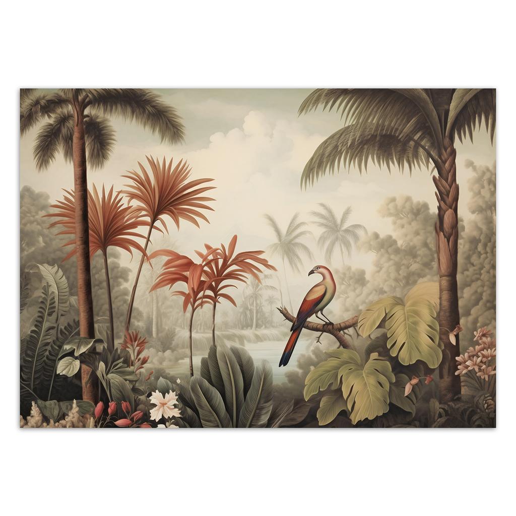 Wallpaper Tropical Bird In the Jungle
