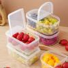 10 шт. прямоугольный контейнер для хранения продуктов, безопасная коробка для хранения в холодильнике, герметичный контейнер для продуктов с одной крышкой, легко моется, универсальный органайзер для холодильника