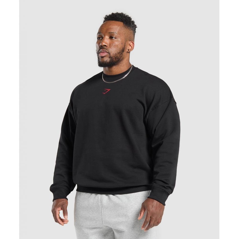 Gymshark Trophy Graphic Crew Black A7a1m Bb2j