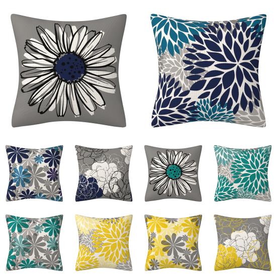 45x45 см современная квадратная подушка Shams с цветочным узором наволочка со скрытой застежкой-молнией диван наволочка для дома