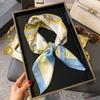 70cm Korean-Style Silk Square Scarf: Fashionable, Versatile Neck Protection and Decorative Accessory