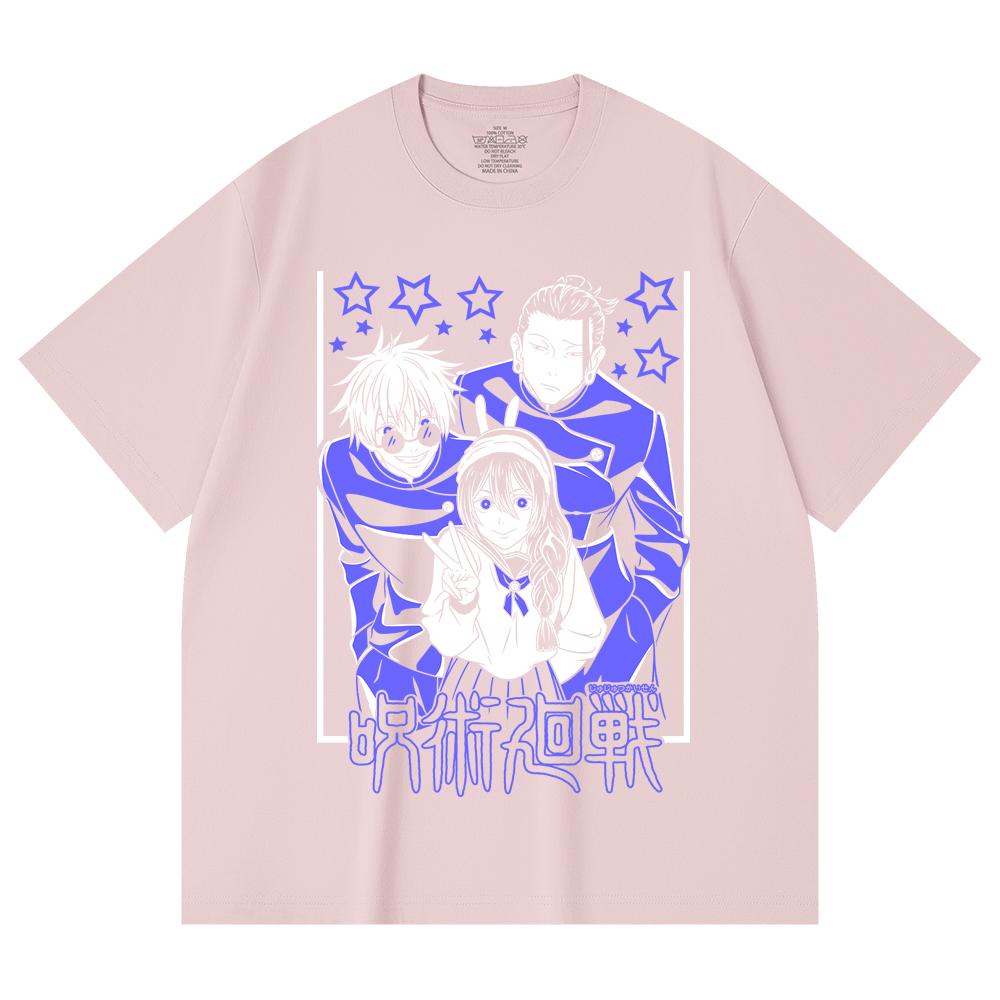 230 Gsm 100% Cotton Jujutsu Kaisen V54 Print Unisex Heavy Cotton T Shirt