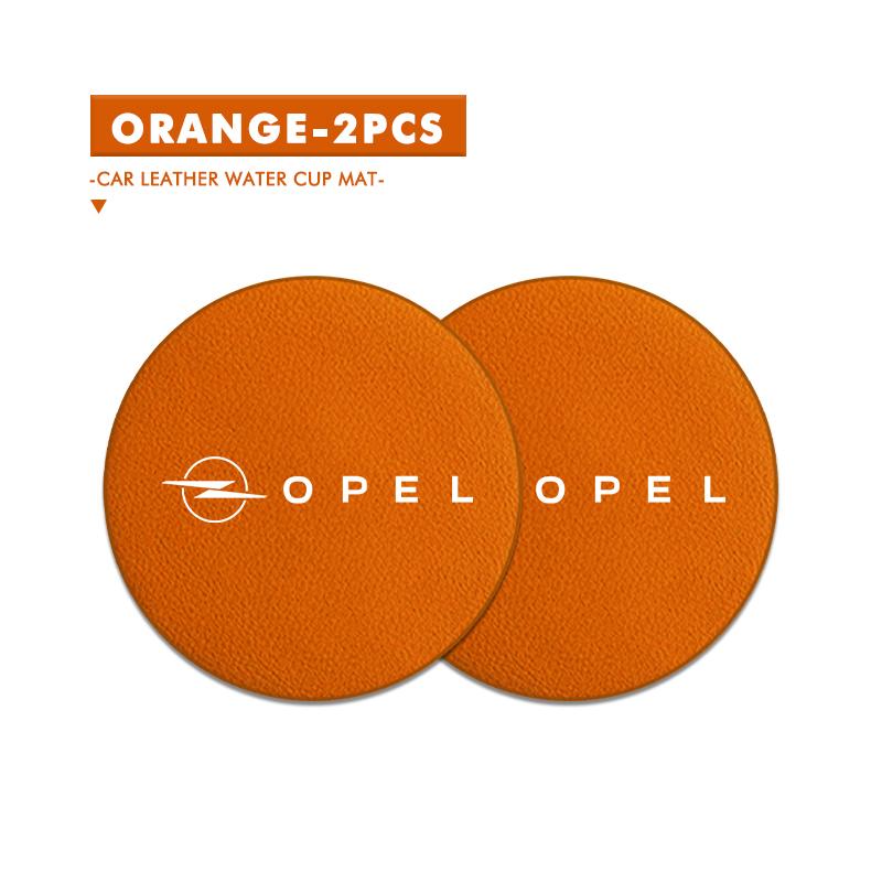 2pcs Suede Car Coaster Water Cup Drink Holder Mat Anti-Slip Pad For Opel Corsa Mokka Astra Cascada Adam Insignia Meriva Vectra