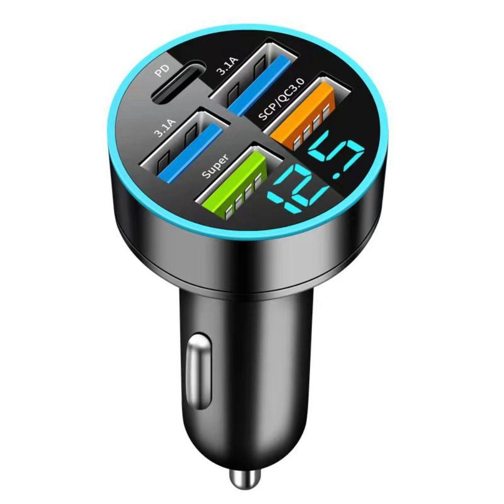 Двойной выход USB 5 портов Автомобильные зарядные устройства Быстрая зарядка Автомобильное зарядное устройство Адаптер Автомобильные аксессуары