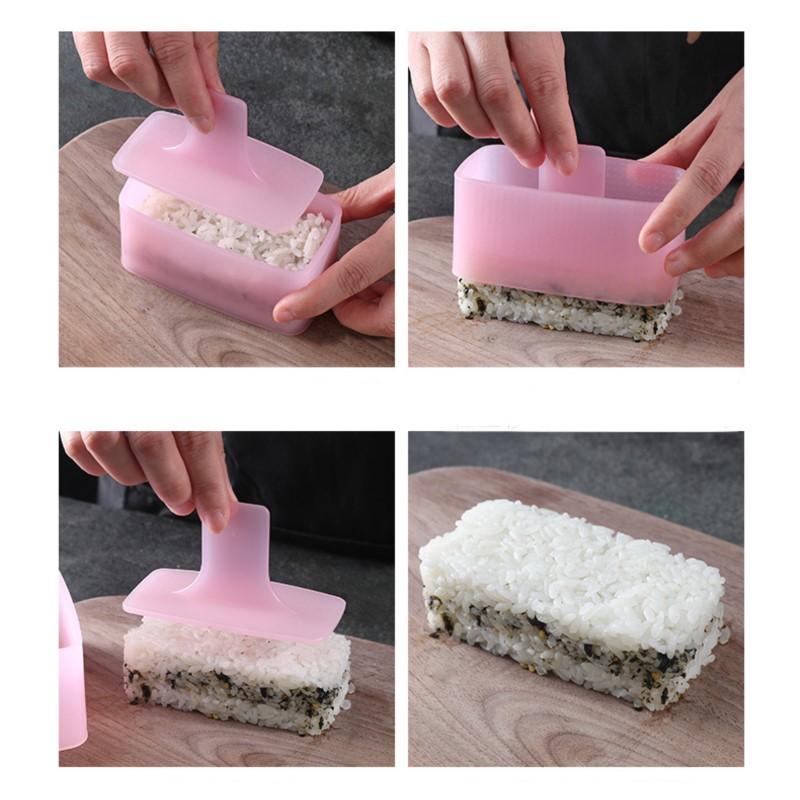 DIY Sushi Mold Maker New Food Press Non Stick Rectangular Triangle Sushi Kit Japanese Tools Kitchen Bento Onigiri Rice Ball Set